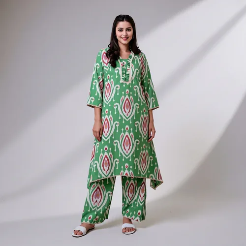 Mint Glow Ikat 2-Piece Set
