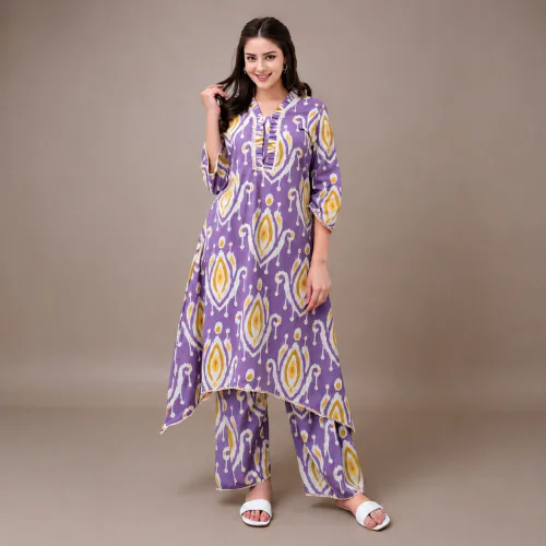 Purple Glow Ikat 2-Piece Set