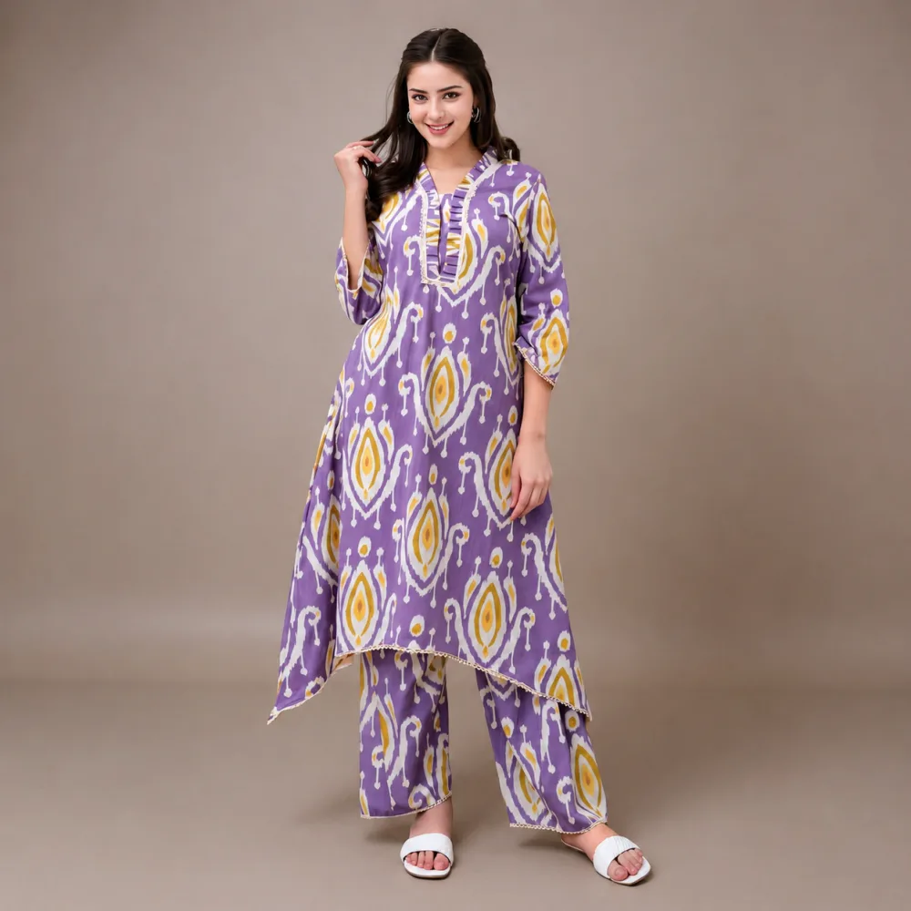 Purple Glow Ikat 2-Piece Set
